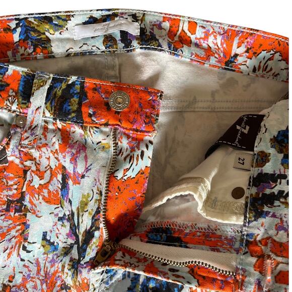 7 For All Mankind Floral Haze Crop‎ Ankle Size 27 - Picture 5 of 8
